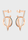 
SWAROVSKI Hero Triangle Pierced Earrings - Gray - Rose Gold Plating #5354757