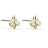 
SWAROVSKI Eternal Flower earrings Bee - White & Gold-tone plated #5518143