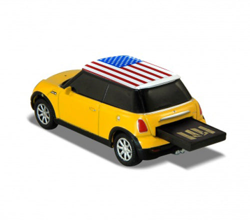 AutoDrive Mini Cooper S - Flag series-USA 32GB USB Flash Drive - GadgetiCloud