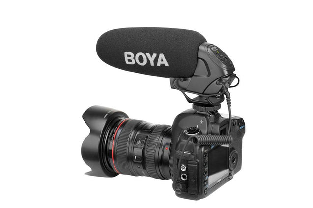 GadgetiCloud BOYA On-Camera Shotgun Microphone application filming YouTube video sound recording professional overall design application on camera