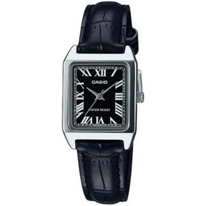 Casio Leather Strap Roman Black Dial Dress Watch #LTP-V007L-1BUDF