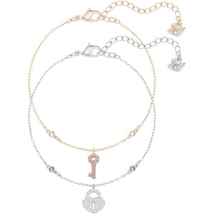 SWAROVSKI Crystal Wishes Lock and Key Bracelet Set #5272251