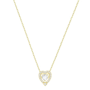 SWAROVSKI Sparkling Dance Heart Necklace - Gold #5284190