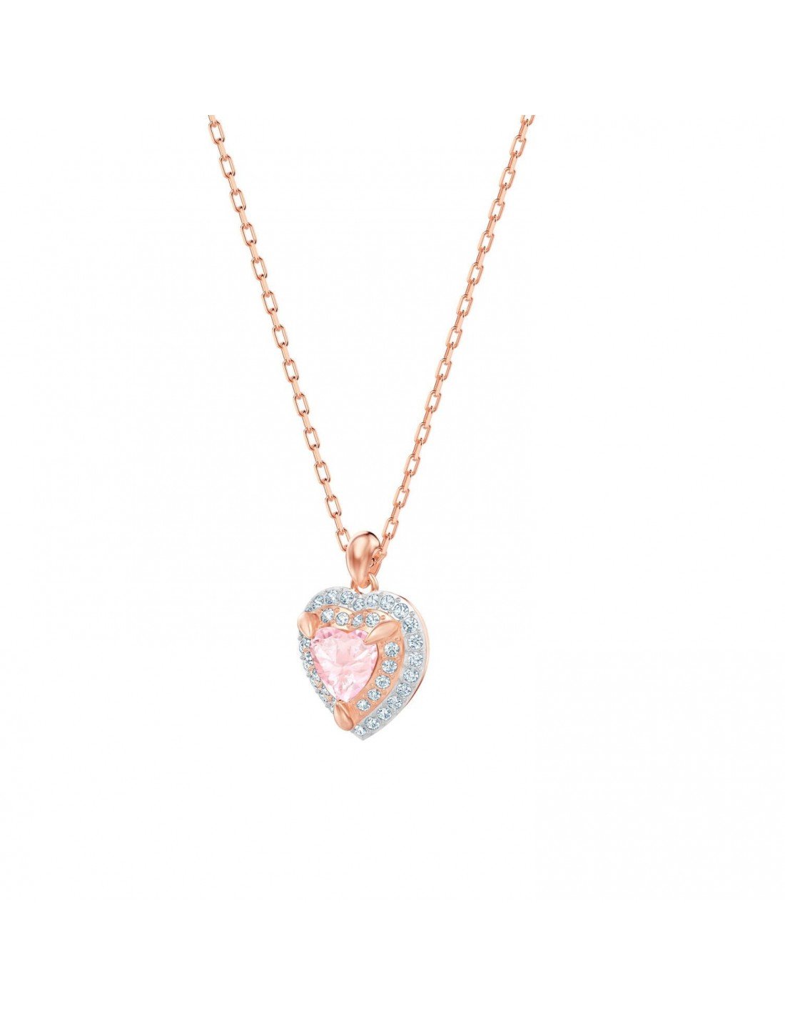 Swarovski Crystal Multi Crystal Pink Heart Necklace 14-18” W/Box | eBay